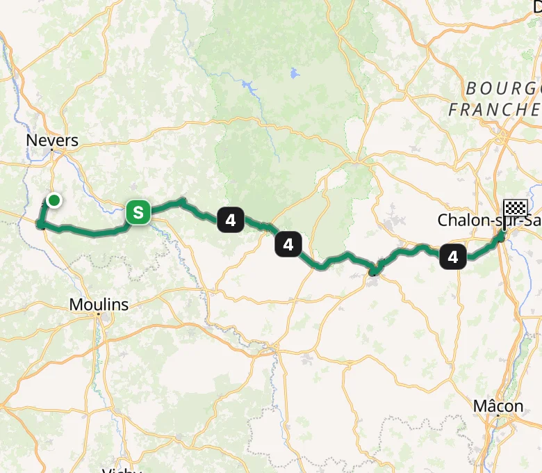 Tour de France 2026 Stage 12 route map