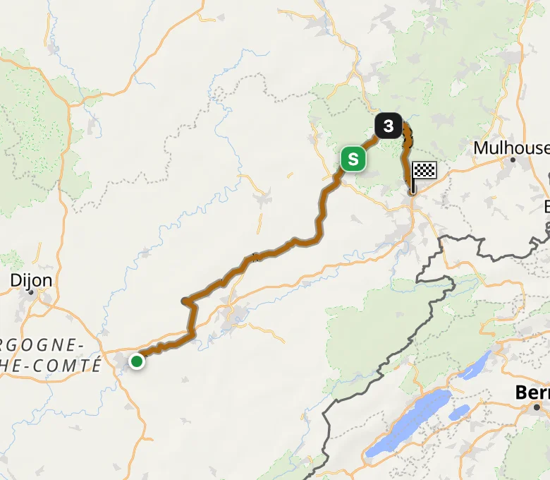 Tour de France 2026 Stage 13 route map