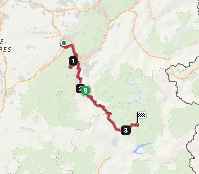 Tour de France 2026 Stage 18 route map