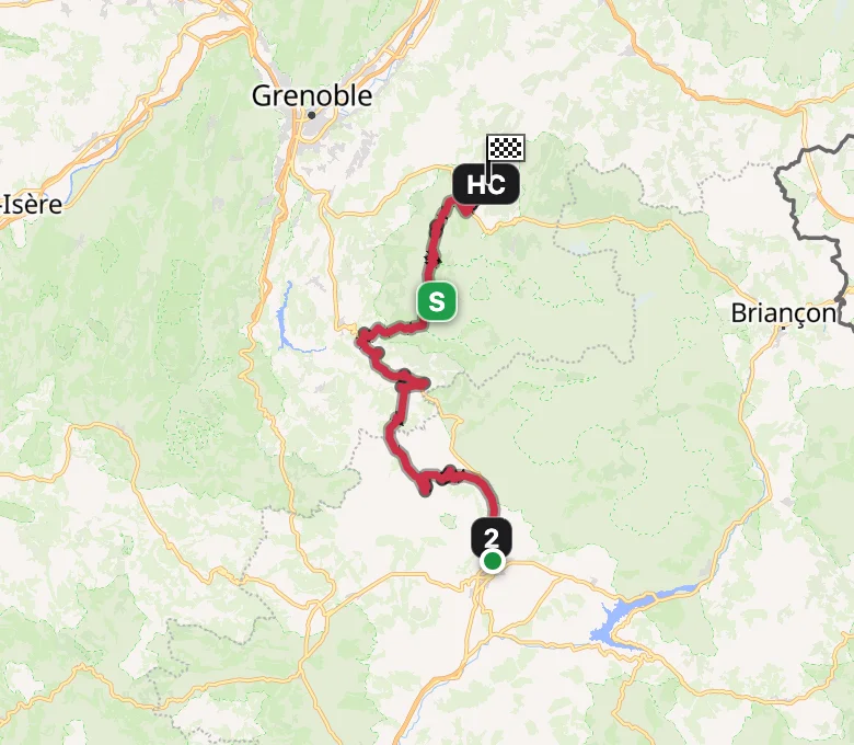 Tour de France 2026 Stage 19 route map