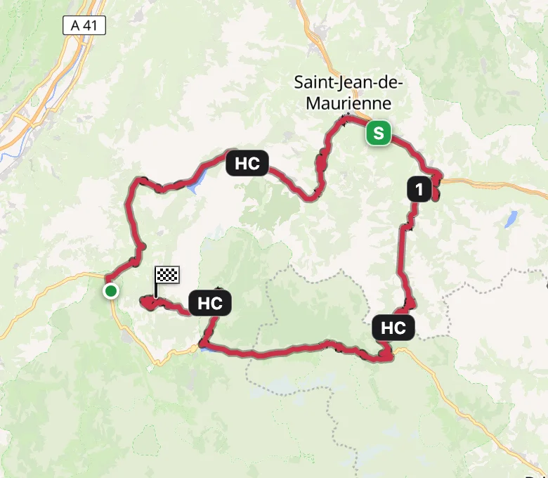 Tour de France 2026 Stage 20 route map