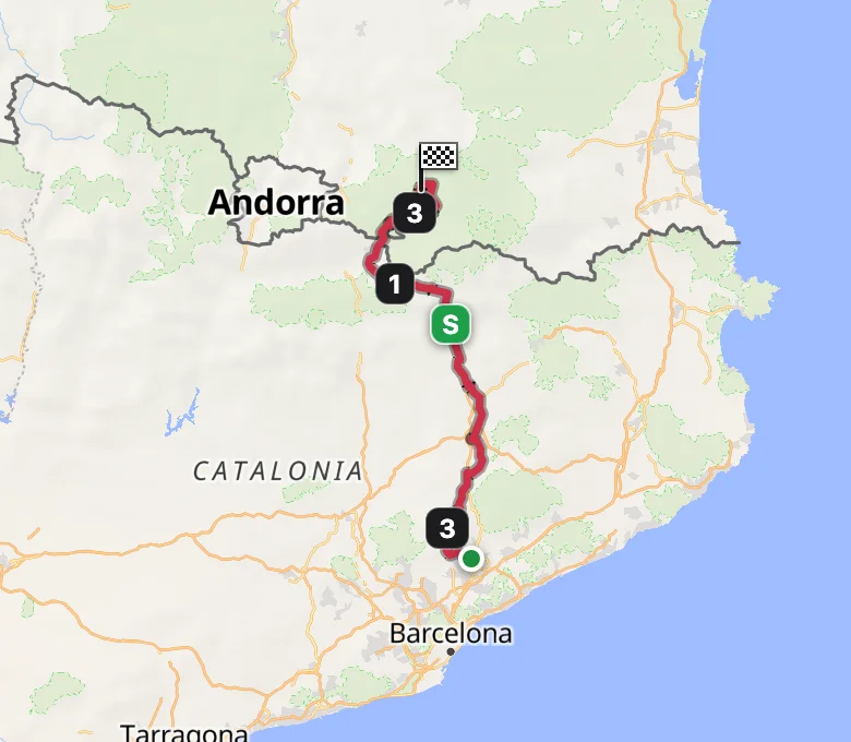 Tour de France 2026 Stage 3 route map