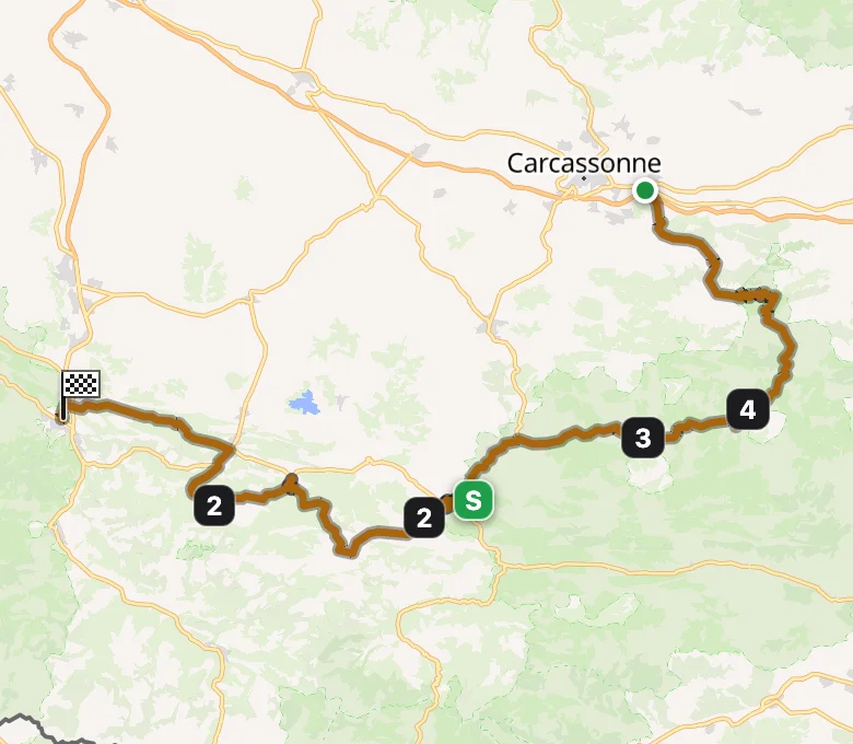Tour de France 2026 Stage 4 route map