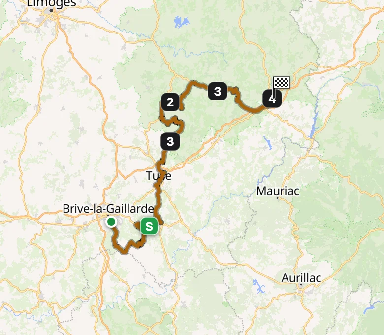 Tour de France 2026 Stage 9 route map