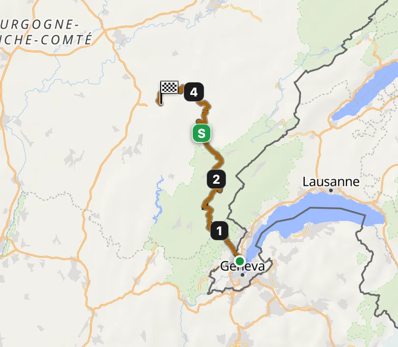 Tour de France Femmes 2026 Stage 3 route map