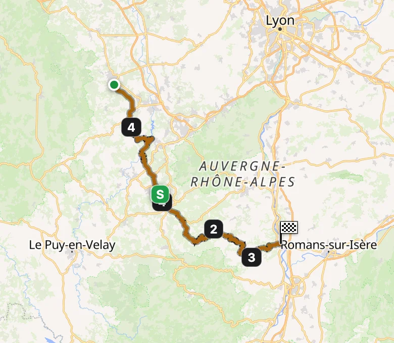 Tour de France Femmes 2026 Stage 6 route map