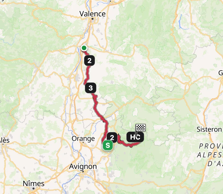 Tour de France Femmes 2026 Stage 7 route map