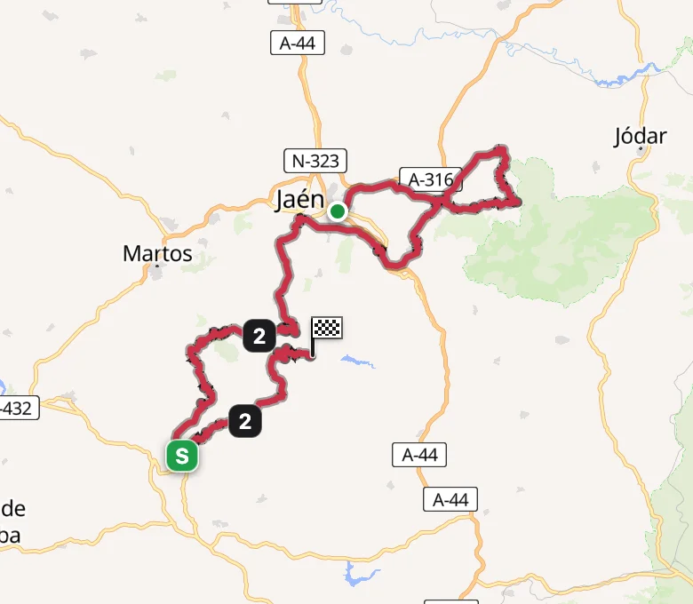 Vuelta a España 2026 Stage 14 route map