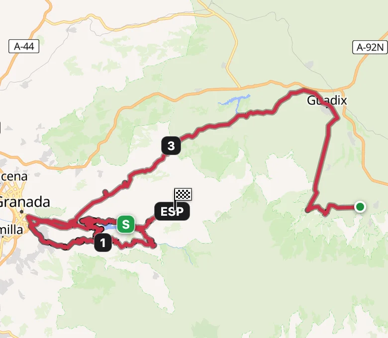 Vuelta a España 2026 Stage 20 route map